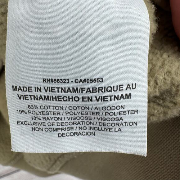 Nike AIR Rally Crew Sweatshirt Womens Small Green Side Zip Big Swoosh Logo - Picture 9 of 12